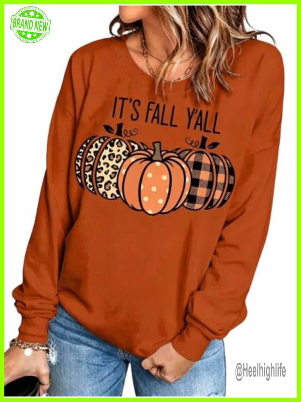 Women's Fall Leopard Plaid Dot Pumpkin Sweatshirt Long Sleeve Pullover